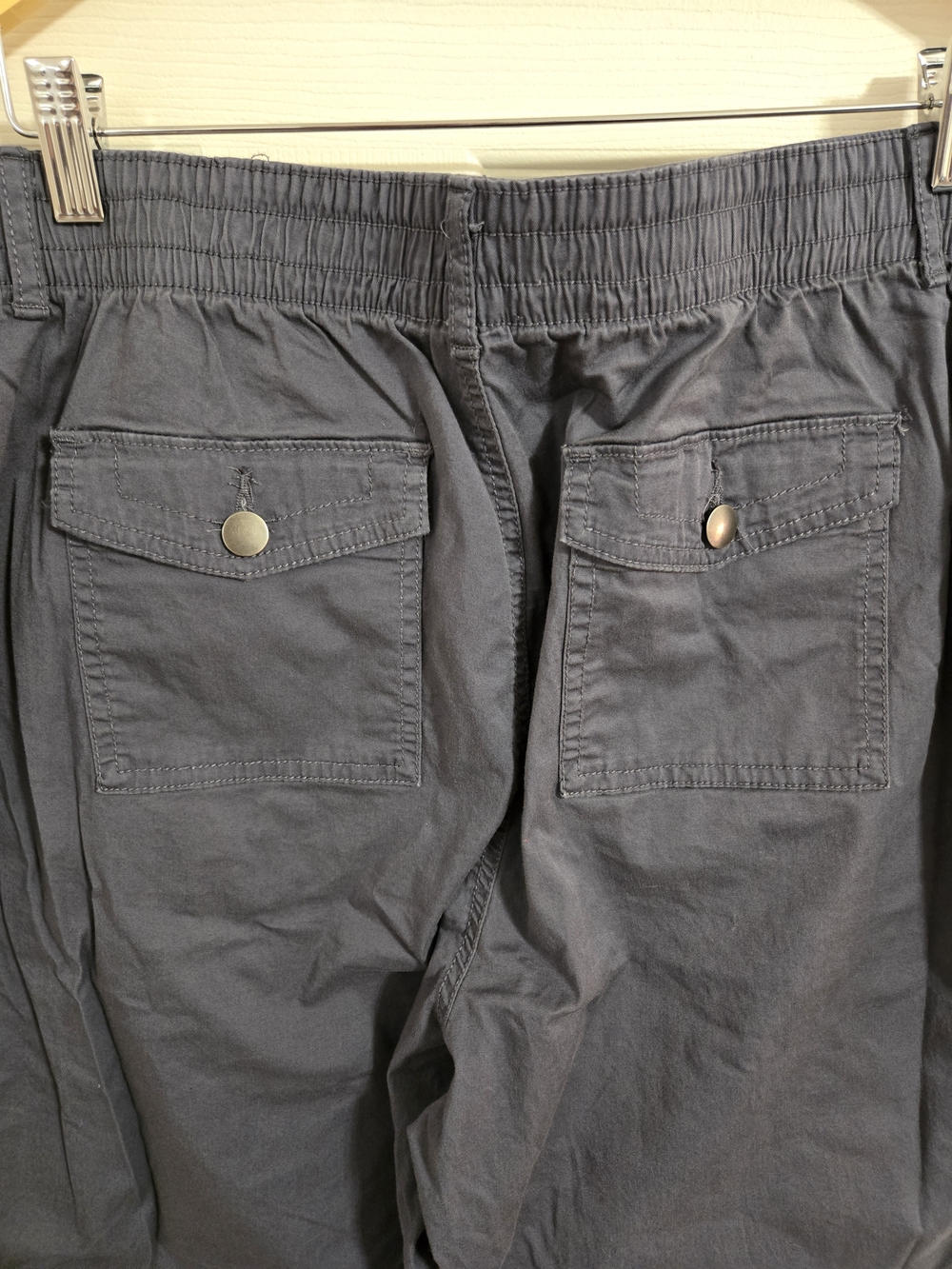 Time And Tru Women's Grey Cotton Cargo Capris Size 18 - Picture 5 of 8